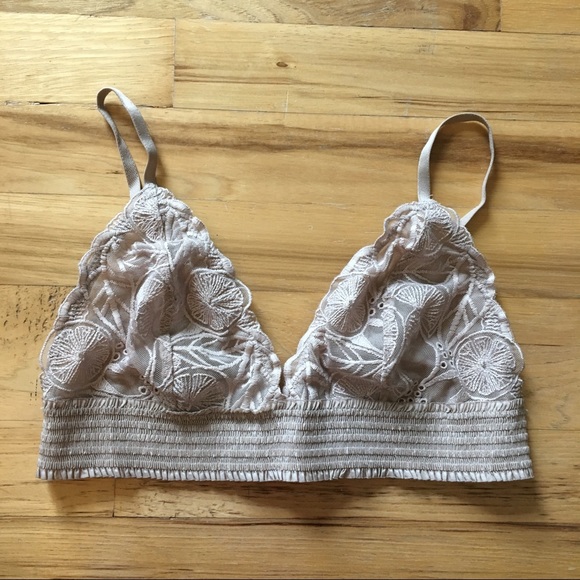 aerie embroidered triangle bralette